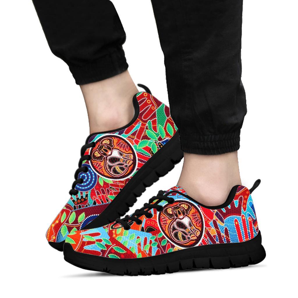 aboriginal-sneakers-koala-and-hand-art-dot-painting-shoes