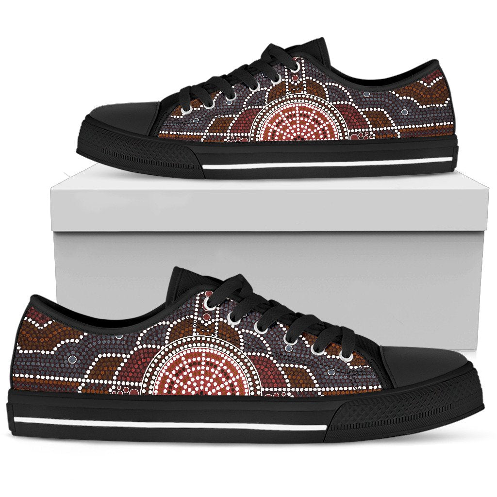 canvas-shoes-aboriginal-dot-painting-shoes-ver03-low-top
