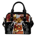 Shoulder Handbag - Aboriginal Dot Painting Lizard Bag - Vibe Hoodie