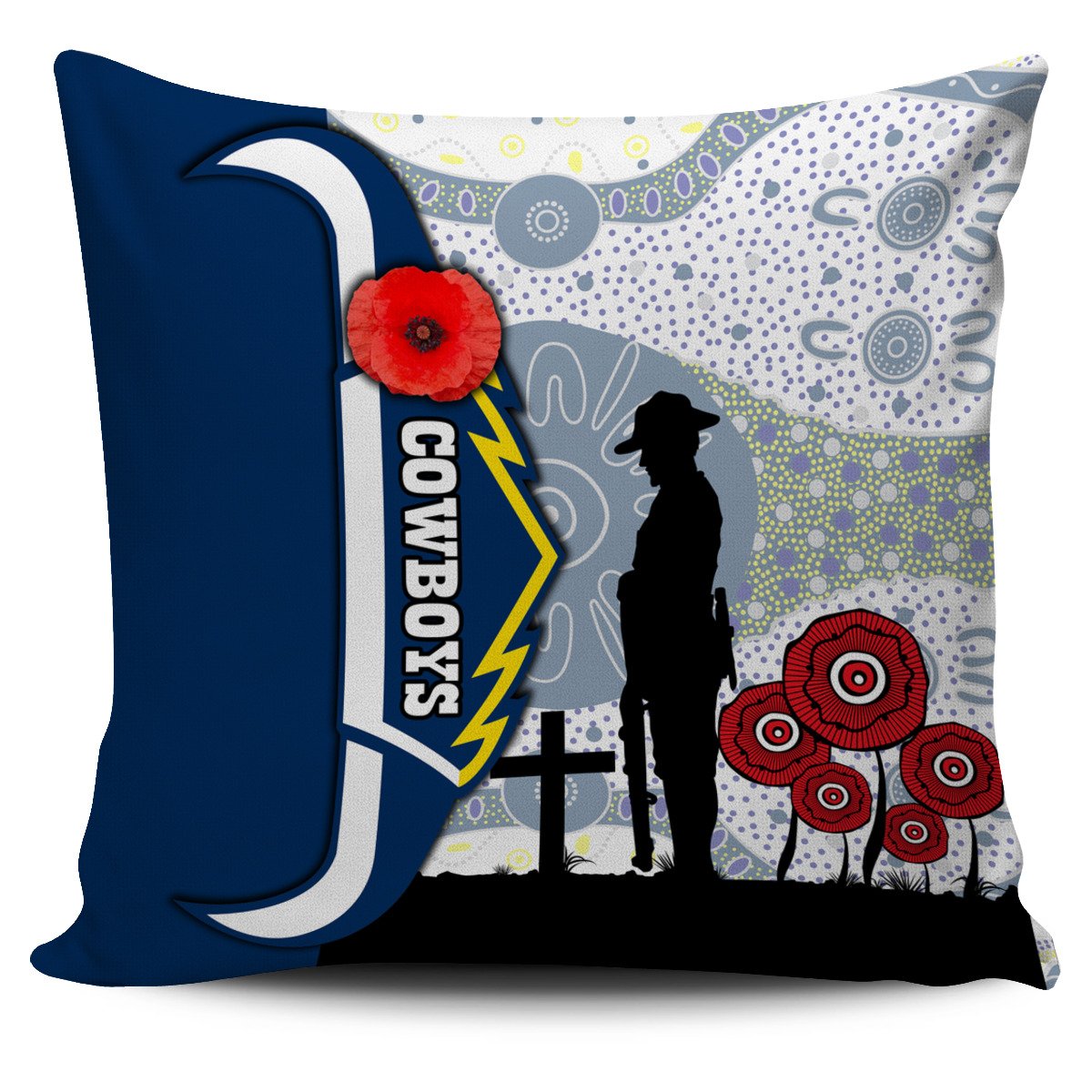 cowboys-pillow-cover-aboriginal-anzac-day