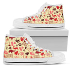 canada-symbols-pattern-hightop-canvas-shoes