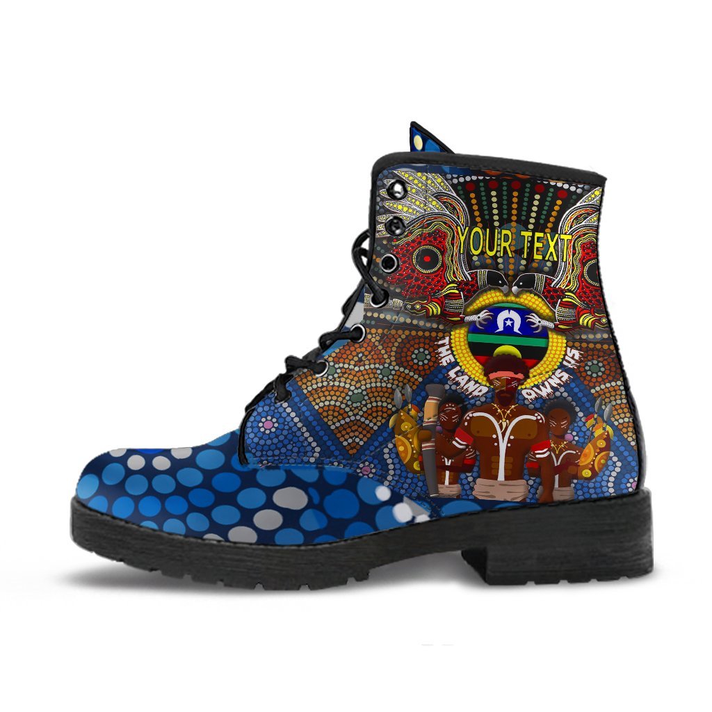 custom-text-the-land-owns-us-leather-boots