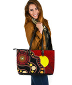 aboriginal-leather-tote-bag-australia-aboriginal-lives-matter-flag-circle-dot-painting-art-bag
