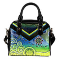 Aboriginal Shoulder Handbag - Dot Painting Indigenous Circle Patterns - Vibe Hoodie