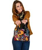 Shoulder Handbag - Australia Aboriginal Dots With Turtle and NAIDOC Flags - Vibe Hoodie