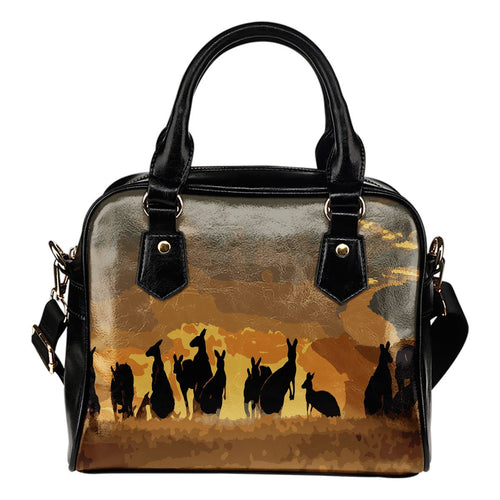 Shoulder Handbags - Kangaroo Handbags Family Sunset Ver02 - Vibe Hoodie