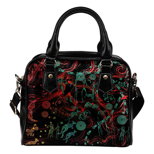 Shoulder Handbag, Kangaroo Adults Indigenous Art - Vibe Hoodie