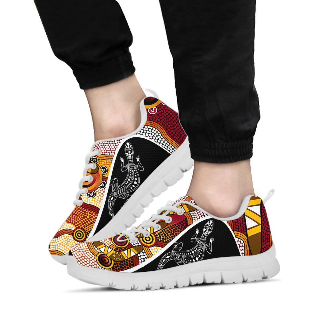 aboriginal-sneakers-lizard-boomerang-patterns-aboriginal-dot-shoes