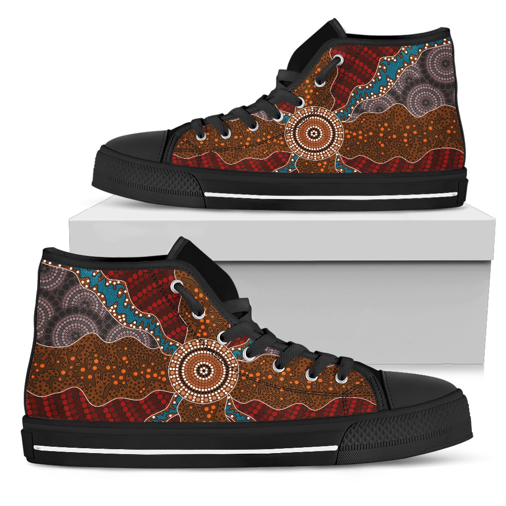 canvas-shoes-aboriginal-dot-painting-shoes-ver06-high-top