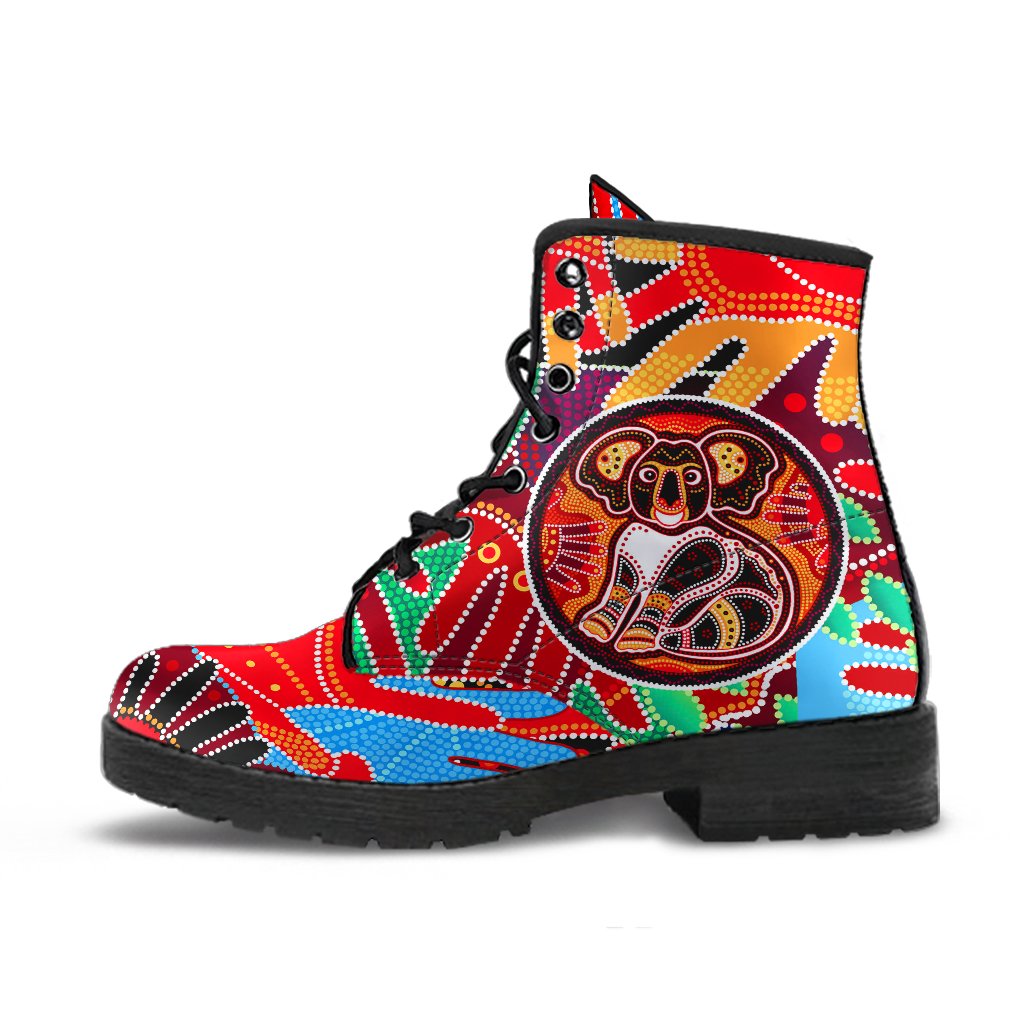 aboriginal-leather-boots-koala-and-hand-art-dot-painting-boots