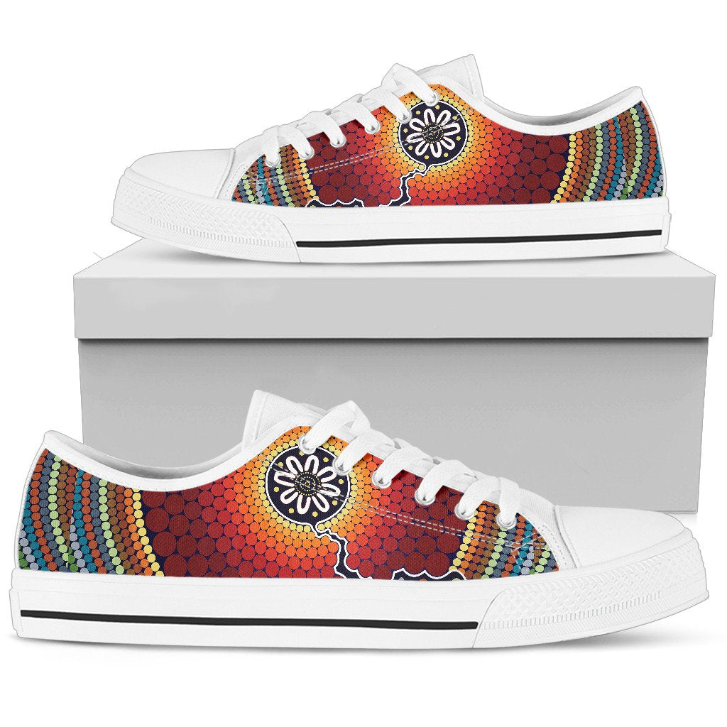 canvas-shoes-aboriginal-dot-painting-shoes-ver11-low-top