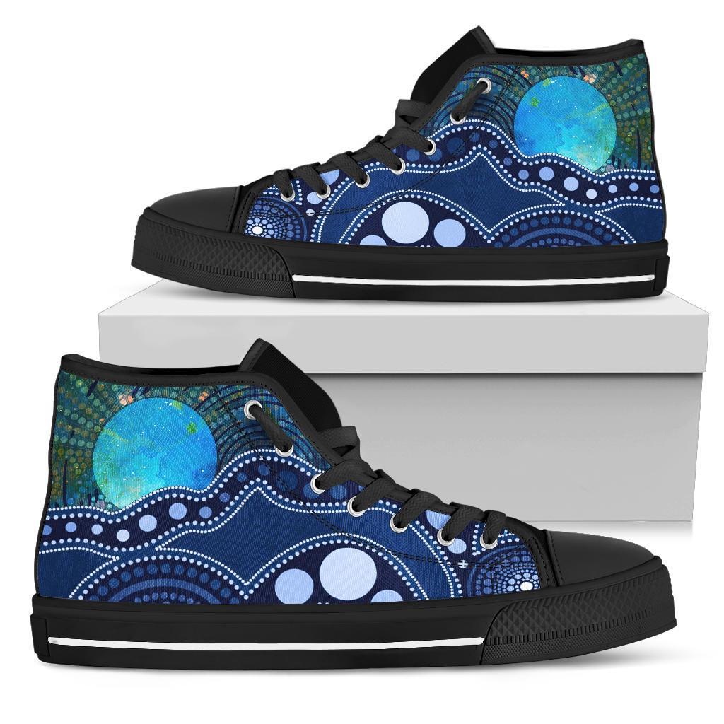 aboriginal-high-top-shoe-australia-indigenous-flag-circle-dot-painting-art-blue