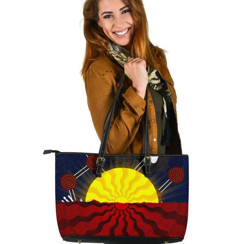aboriginal-leather-tote-bag-aboriginal-lives-matter-flag-sun-dot-painting