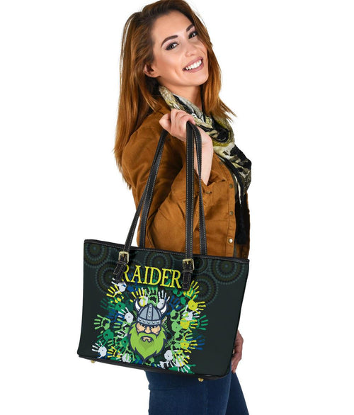 canberra-small-leather-tote-raiders-viking-simple-indigenous