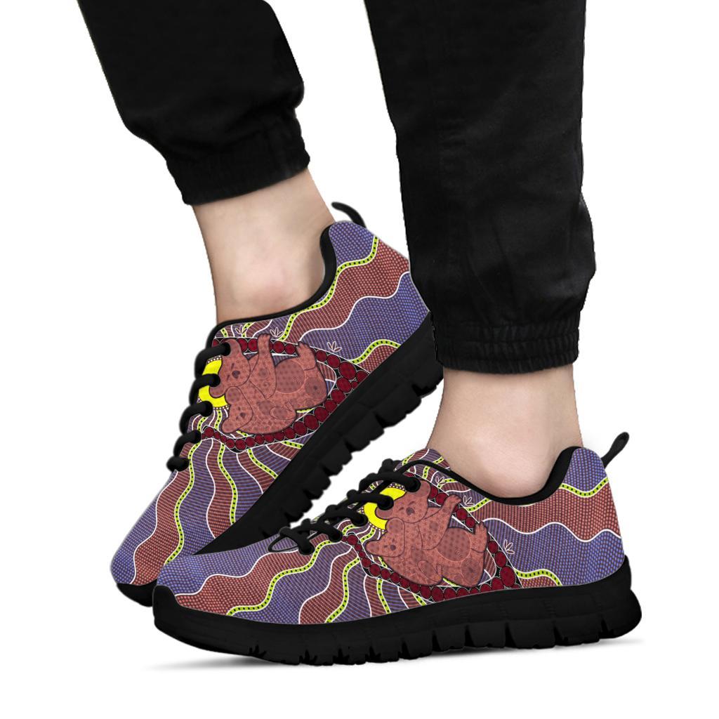 aboriginal-sneakers-koala-family-patterns-sun-dot-painting