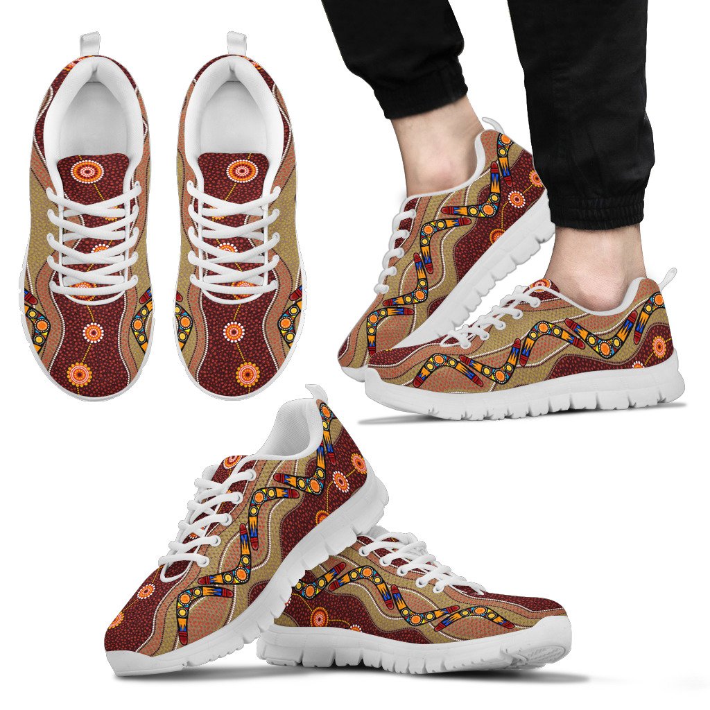 aboriginal-sneakers-boomerang-patterns-circle-dot-painting