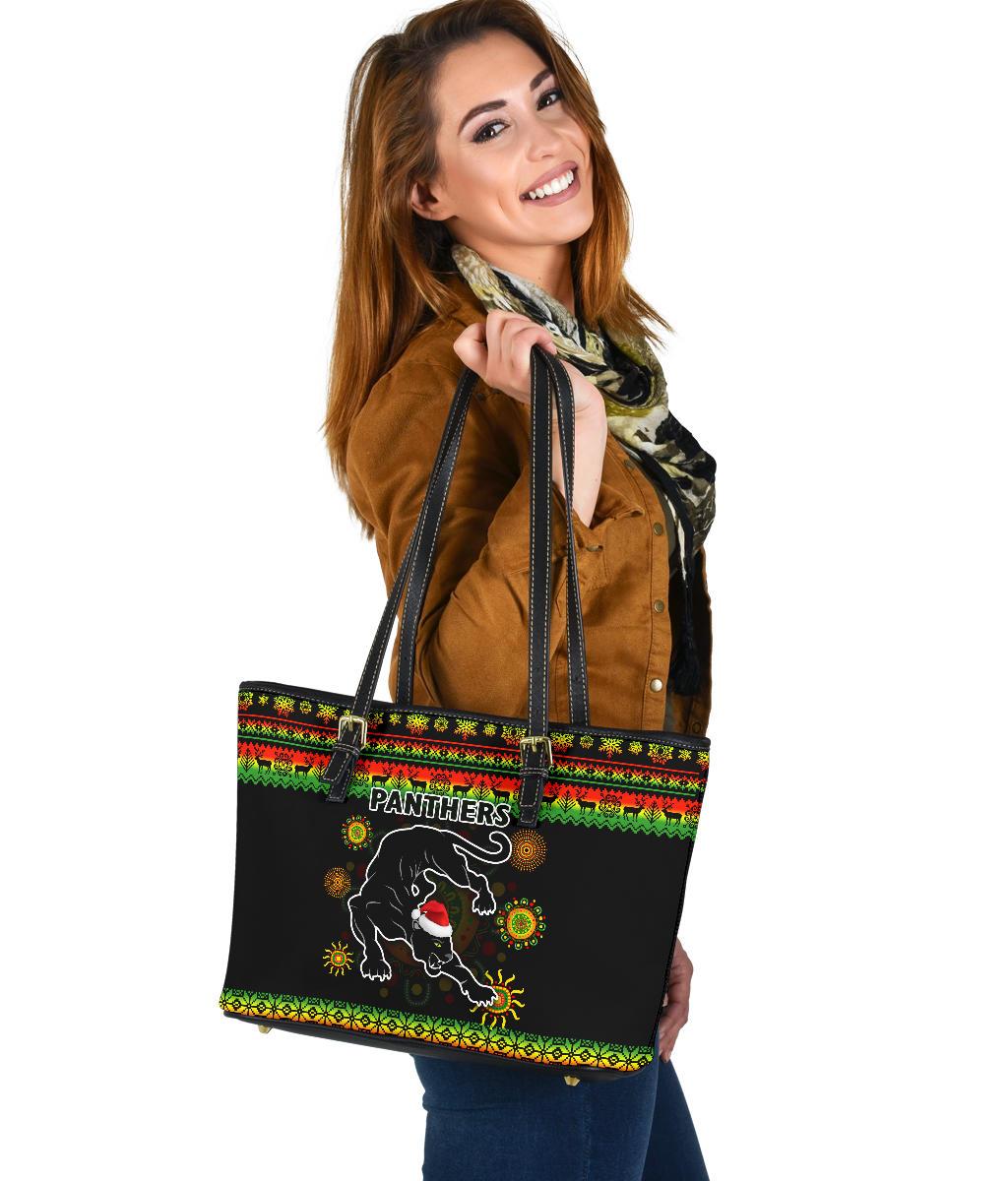 penrith-panthers-christmas-small-leather-tote-indigenous
