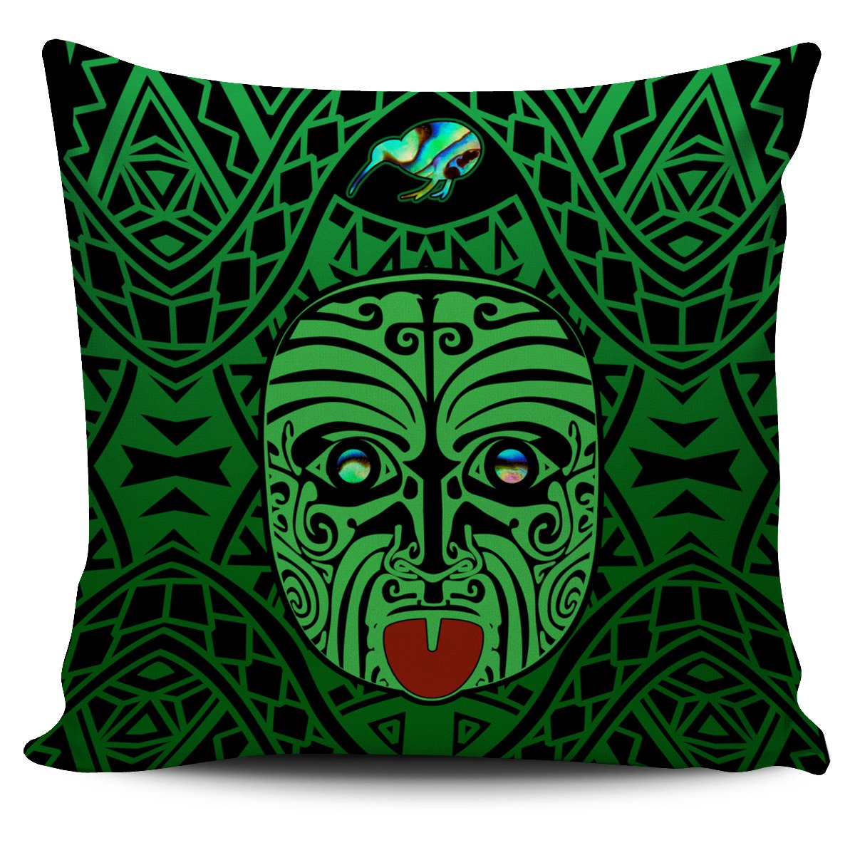 integrity-maori-ta-moko-pillow-cover-kiwi-and-paua-green