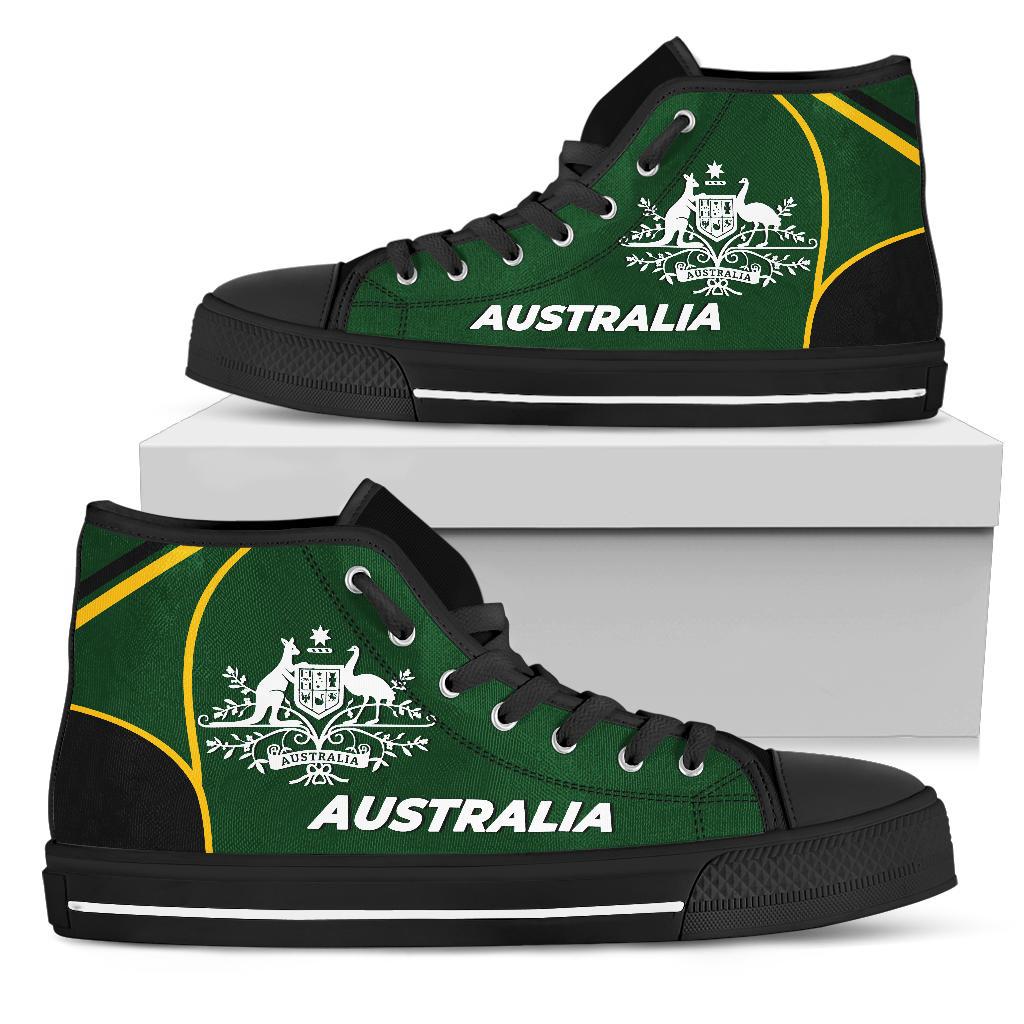 high-top-shoes-australian-coat-of-arms-green-shoes