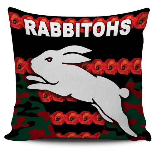south-sydney-rabbitohs-pillow-cover-anzac-day-poppy-flower-vibes