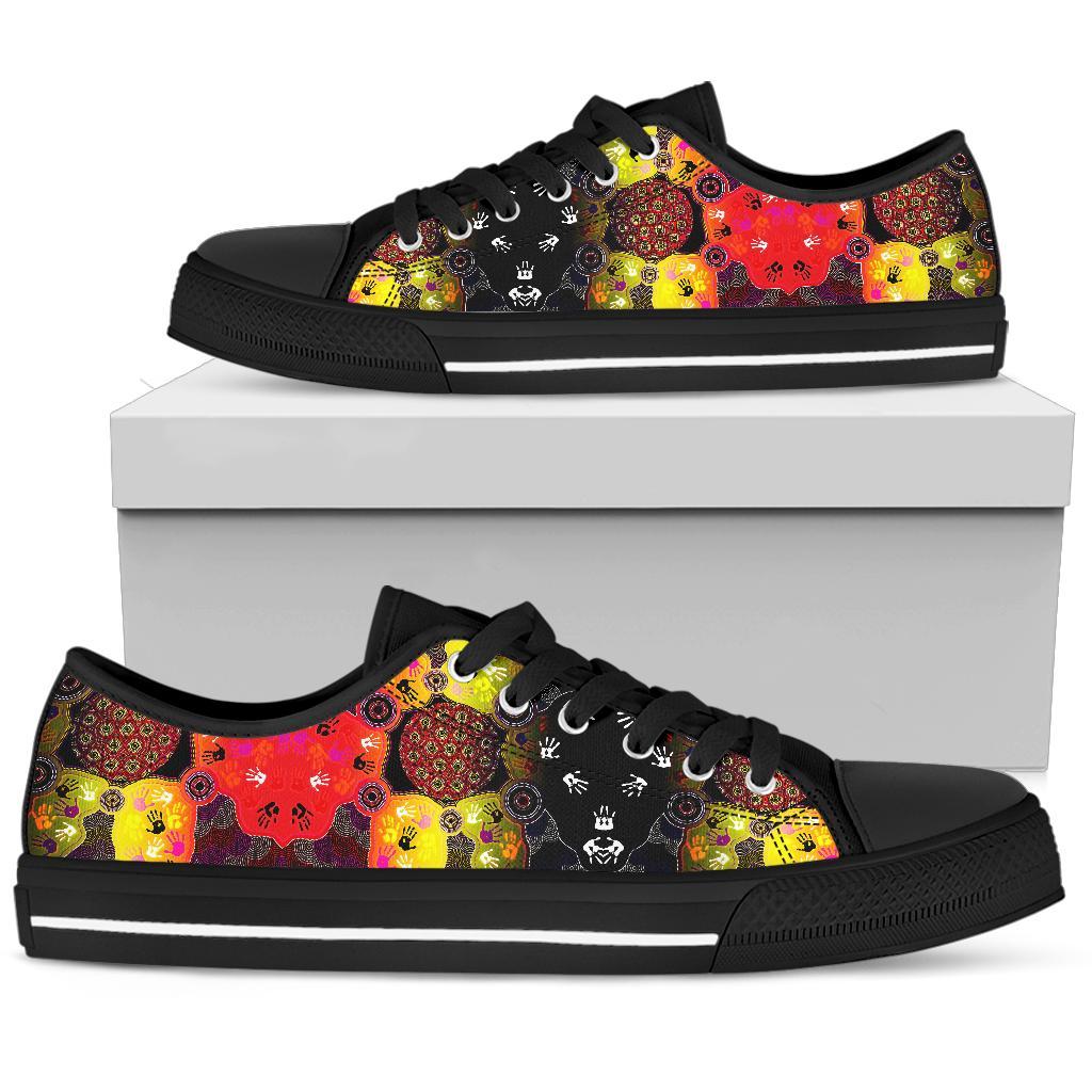 aboriginal-low-top-shoes-indigenous-circle-dot-painting-hand-art