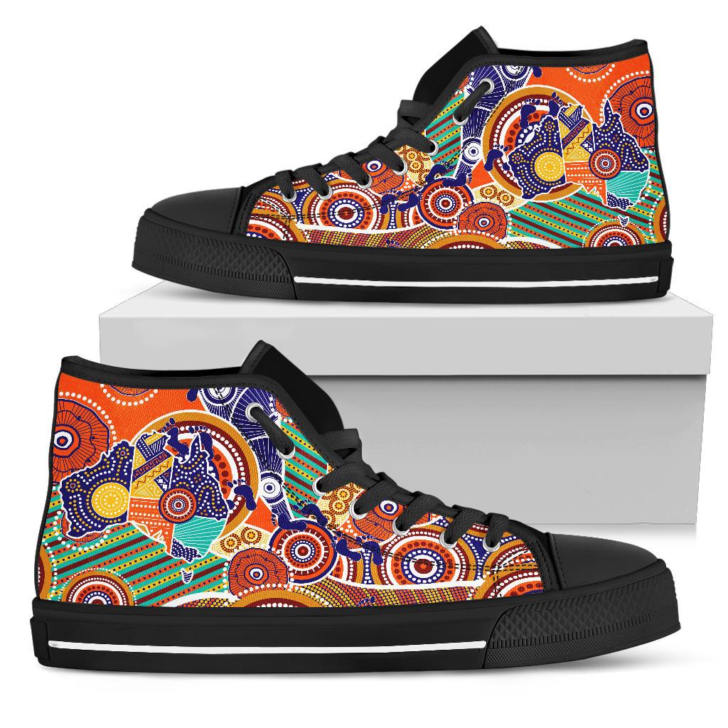 aboriginal-high-top-shoes-australian-map-dot-painting