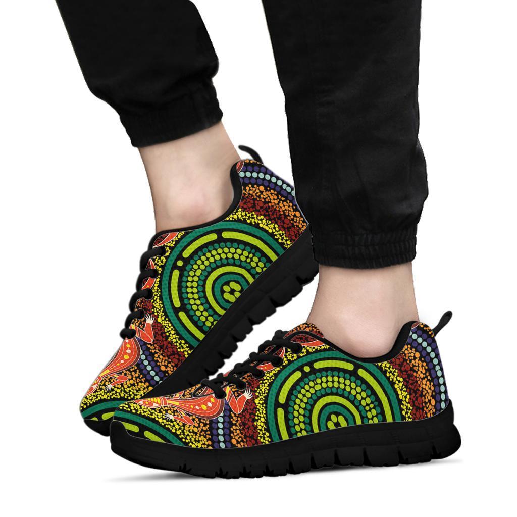 1st-australia-sneakers-aboriginal-two-lizards-dot-painting-circle