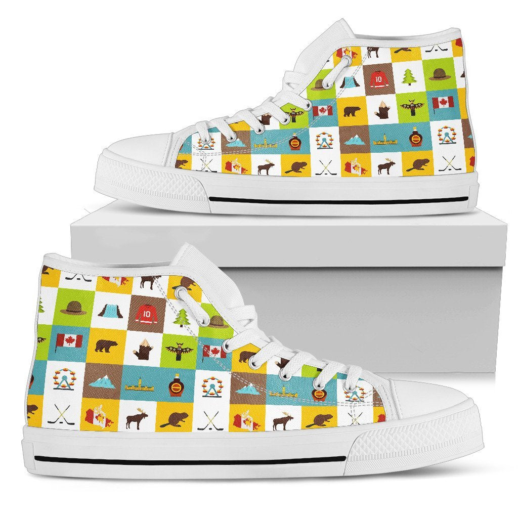canada-symbols-pattern-3-hightop-canvas-shoes