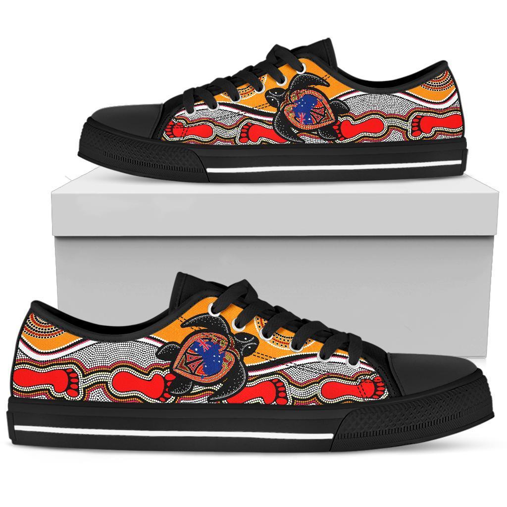 canvas-shoes-aboriginal-patterns-shoes-turtle-low-top