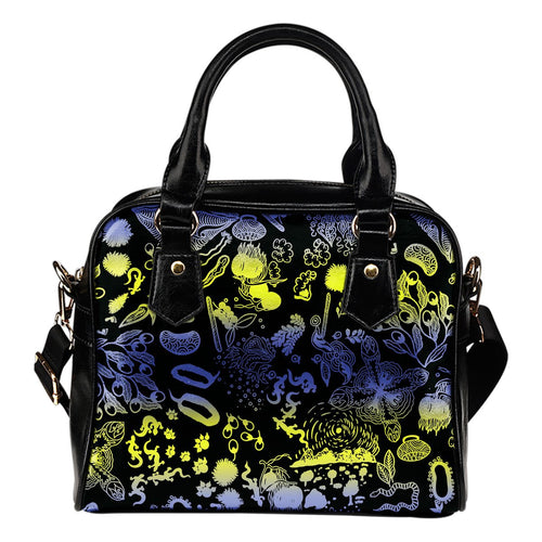 Shoulder Handbag - Australian Aboriginal Golden Wattle - Vibe Hoodie