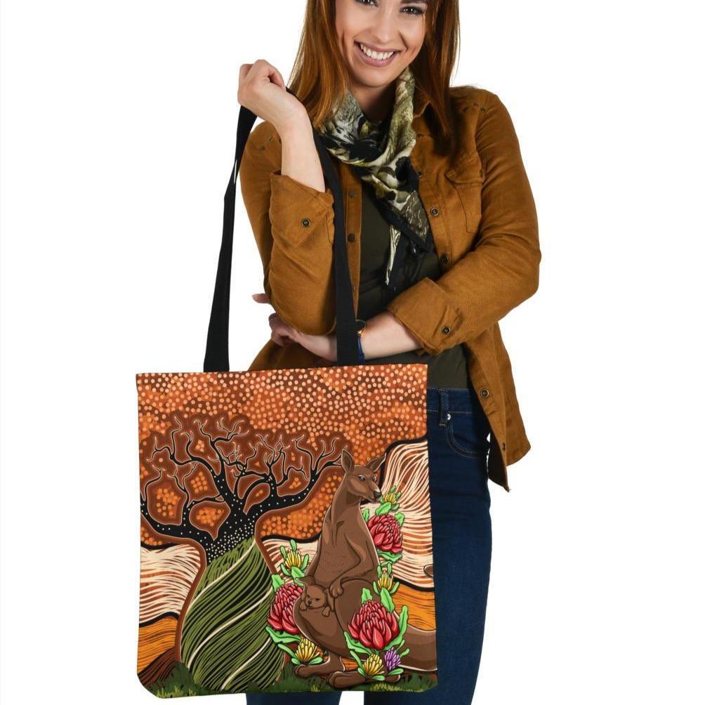 aboriginal-tote-bags-kangaroo-with-indigenous-tree