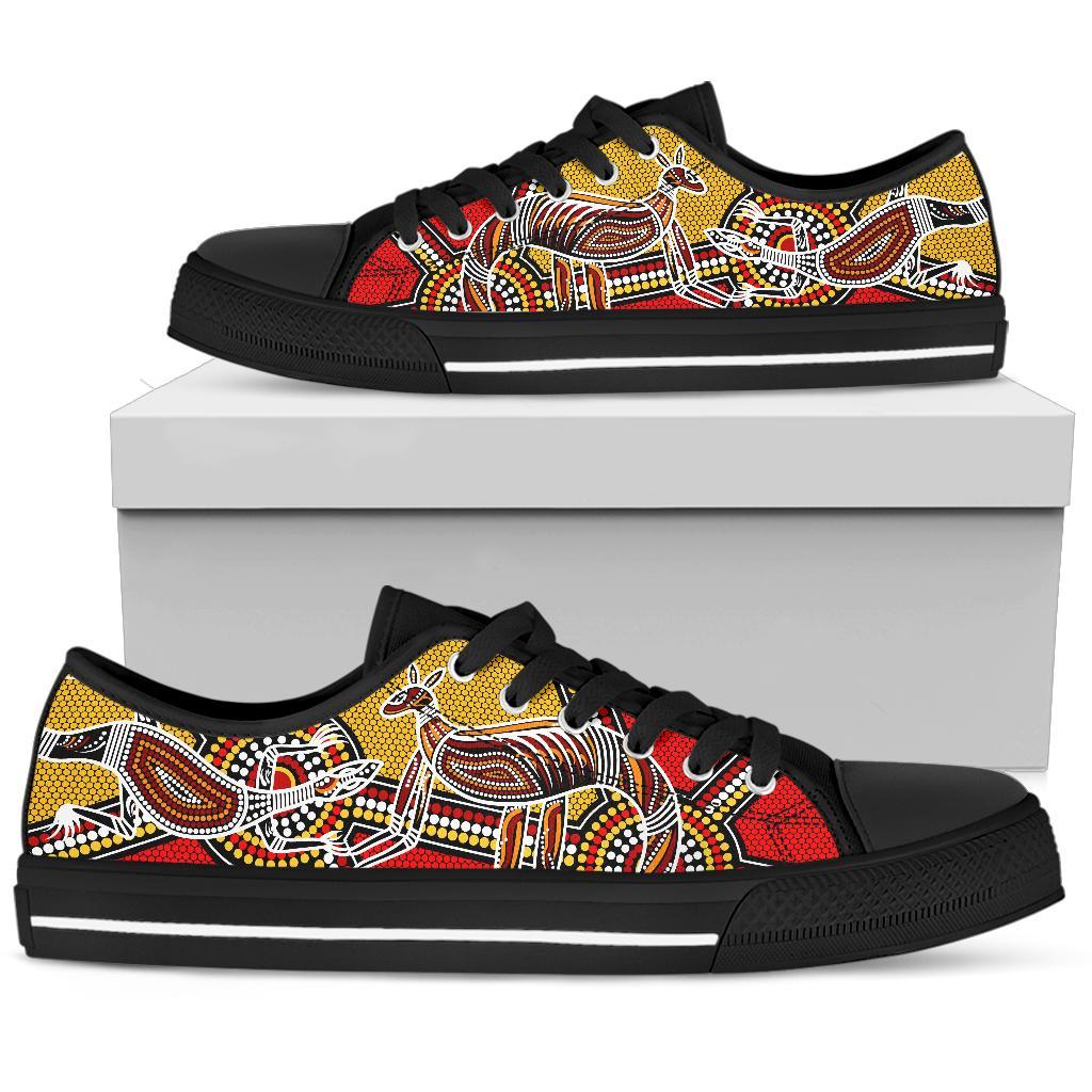 aboriginal-low-top-shoes-kangaroo-dot-painting-patterns