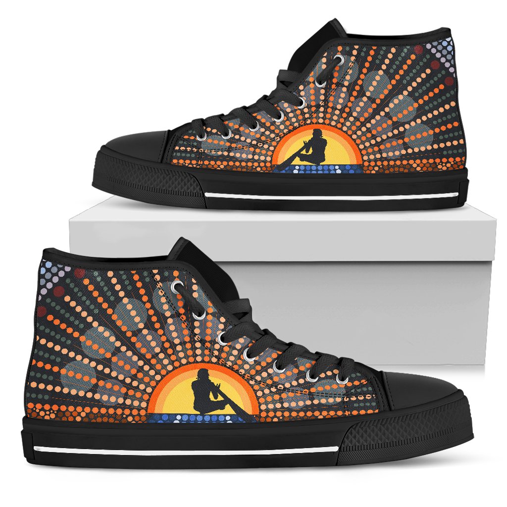canvas-shoes-didgeridoo-australia-shoes-aboriginal-dot-painting-high-top
