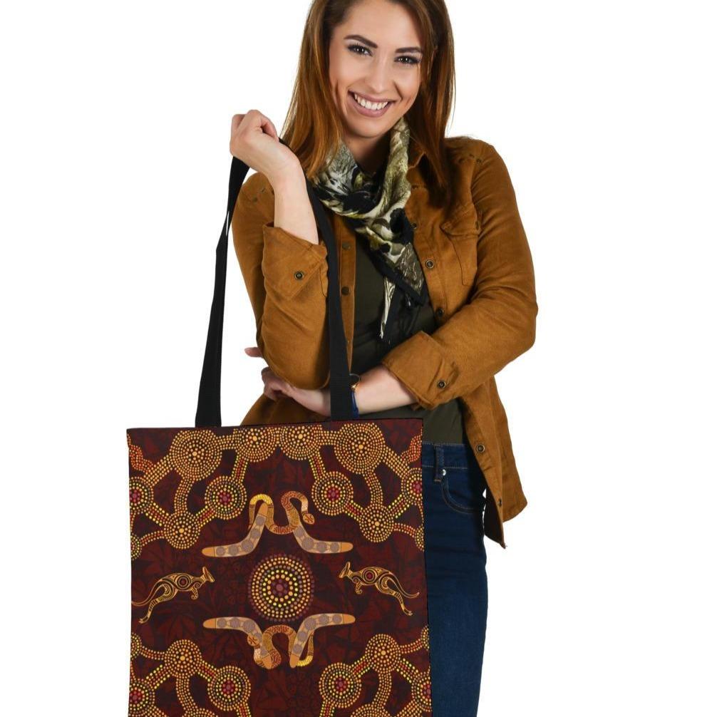 aboriginal-tote-bags-patterns-boomerang-snake-kangaroo