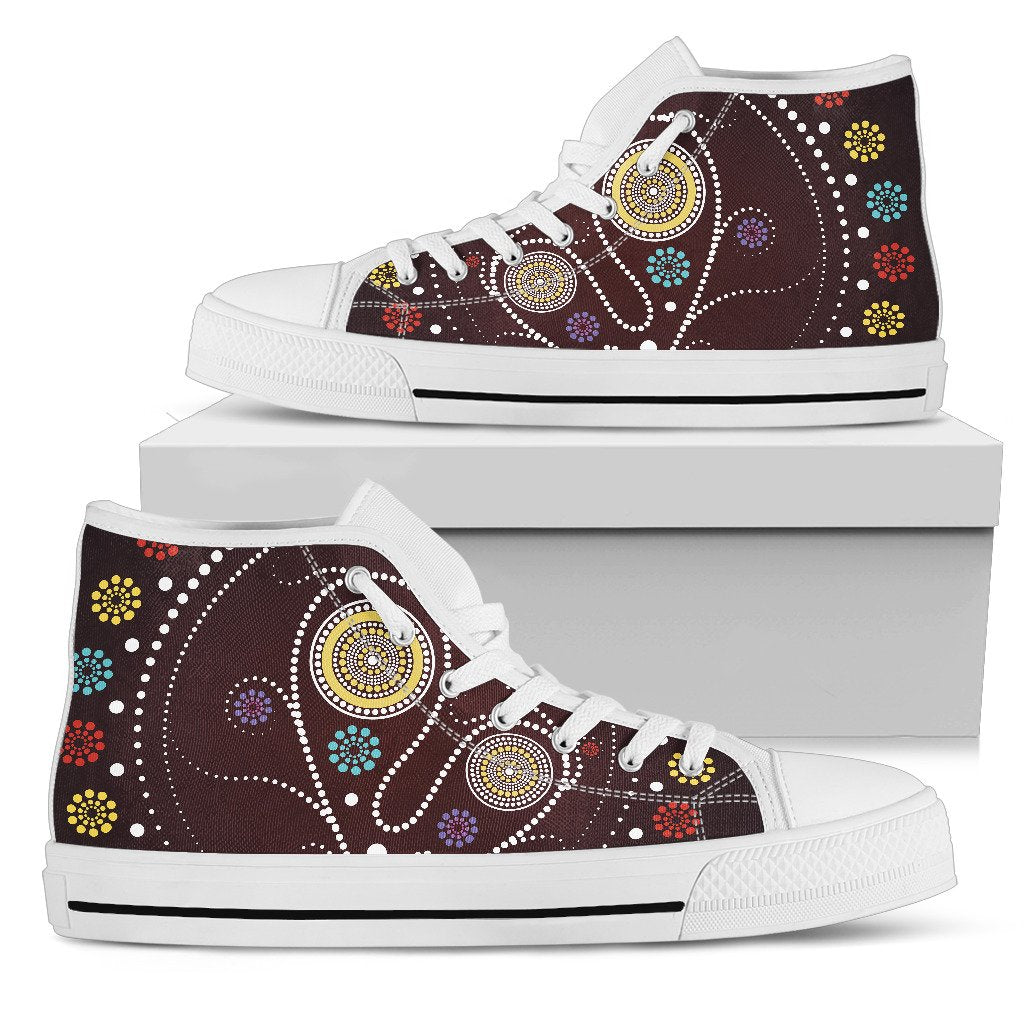 canvas-shoes-aboriginal-dot-painting-shoes-tree-high-top