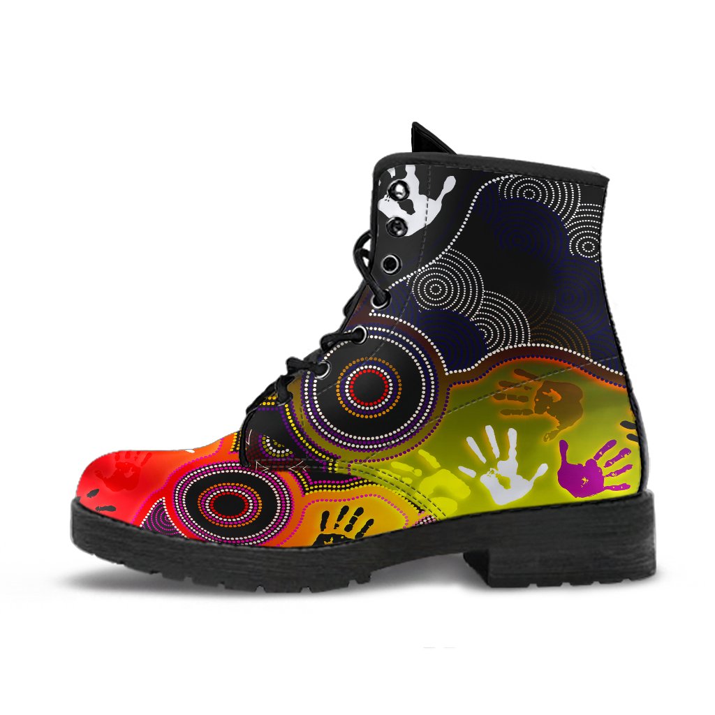 aboriginal-leather-boots-indigenous-circle-dot-painting-hand-art