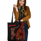 aboriginal-personalised-tote-bags-aboriginal-lizard-with-dot-painting-patterns