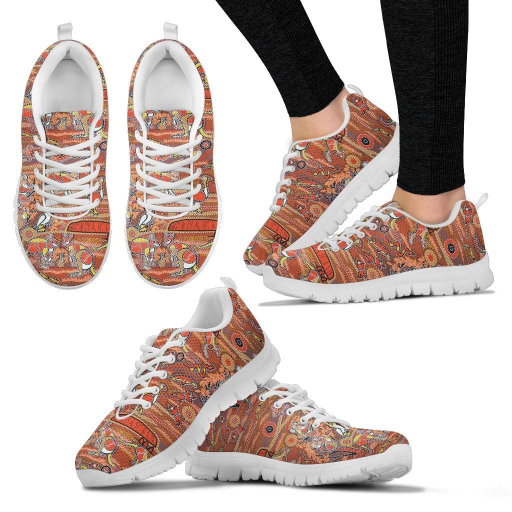 aboriginal-sneakers-koala-kangaroo-patterns-indigenous-dot-ver02