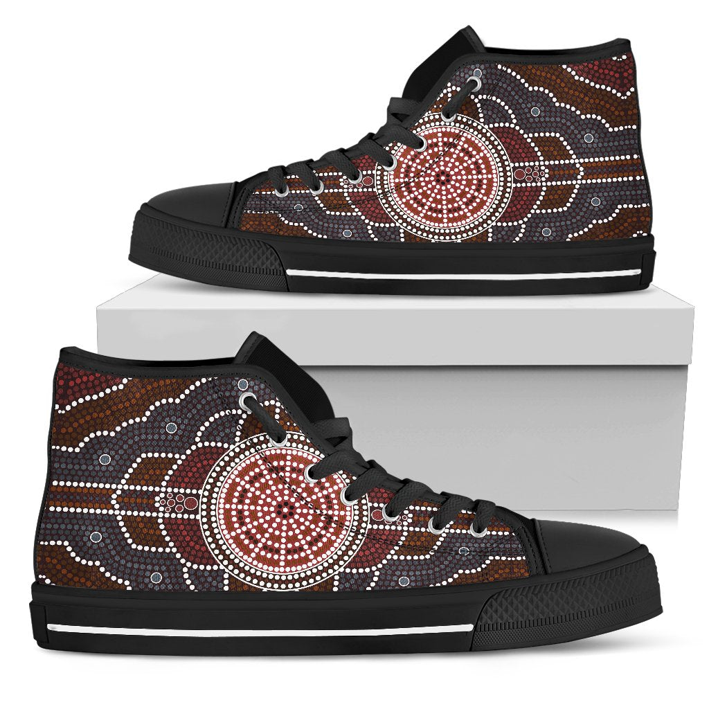 canvas-shoes-aboriginal-dot-painting-shoes-ver03-high-top