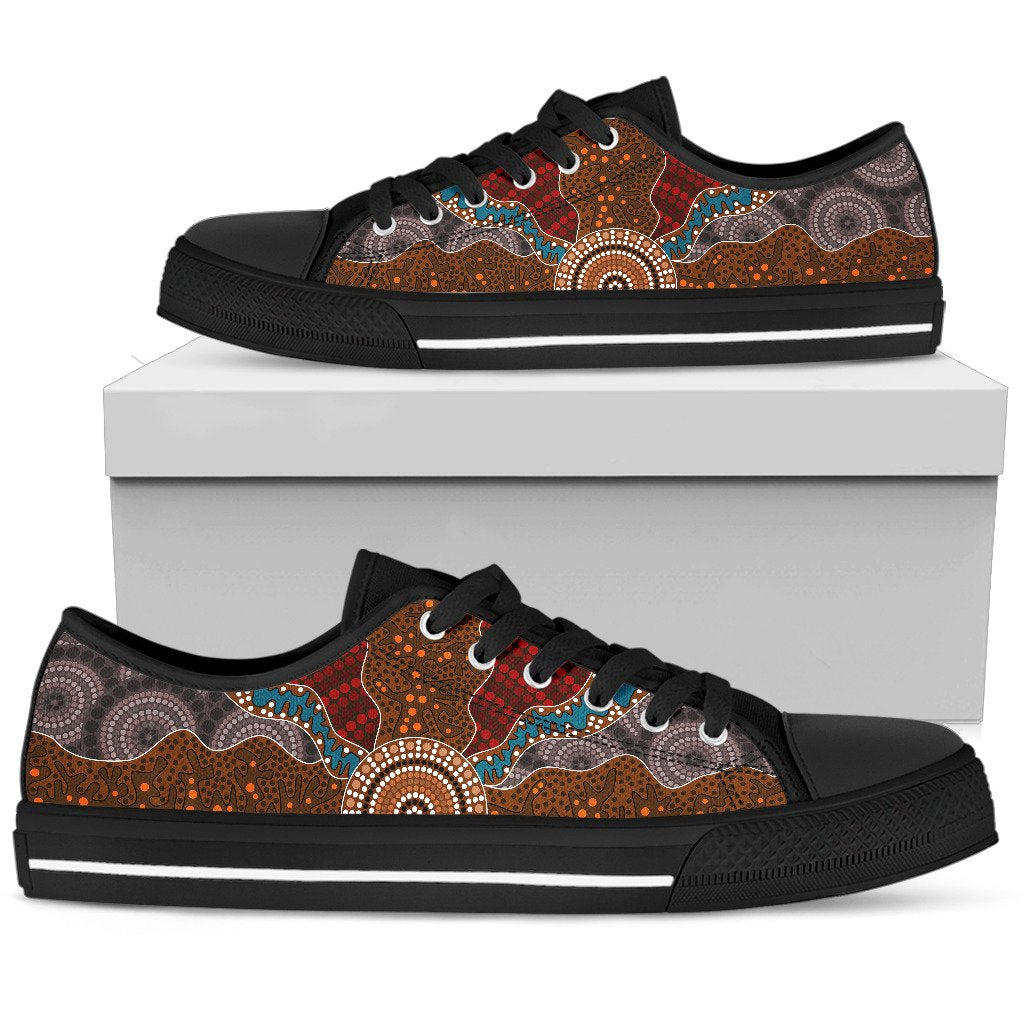 canvas-shoes-aboriginal-dot-painting-shoes-ver06-low-top