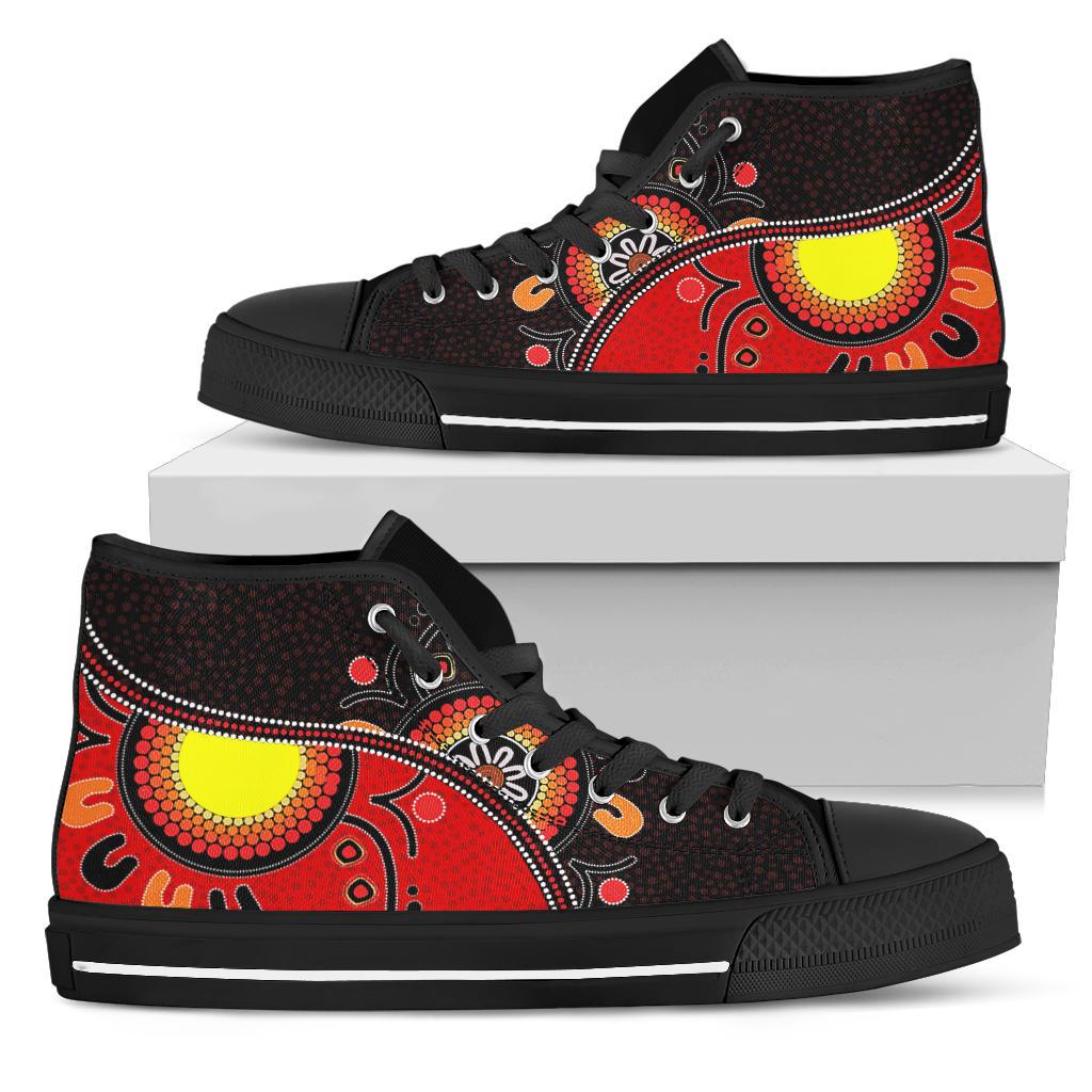 aboriginal-high-top-shoe-australia-flag-dot-painting-art