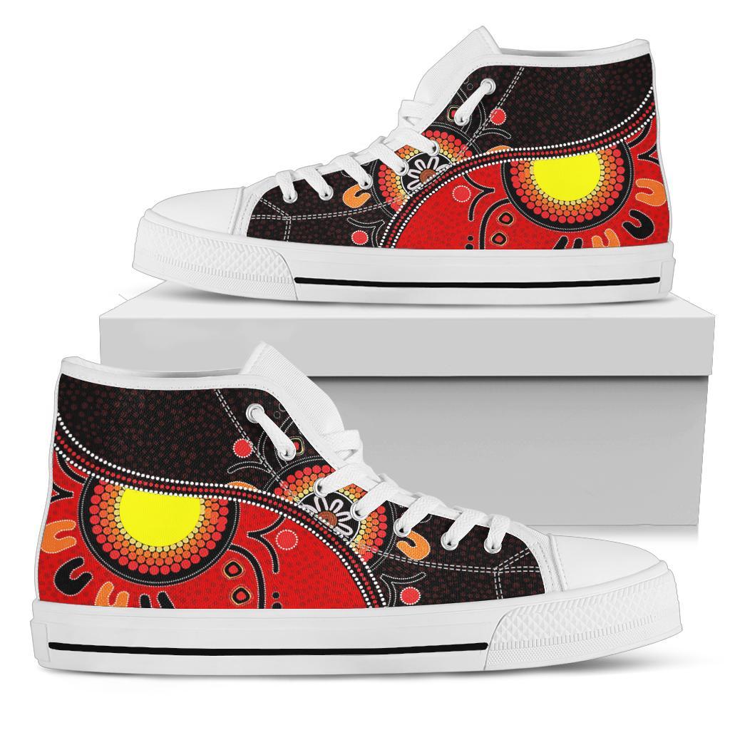 aboriginal-high-top-shoe-australia-flag-dot-painting-art