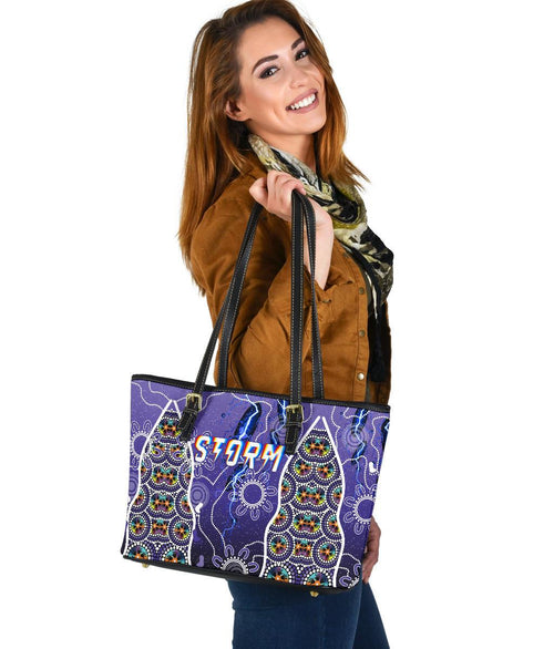melbourne-storm-small-leather-tote-indigenous
