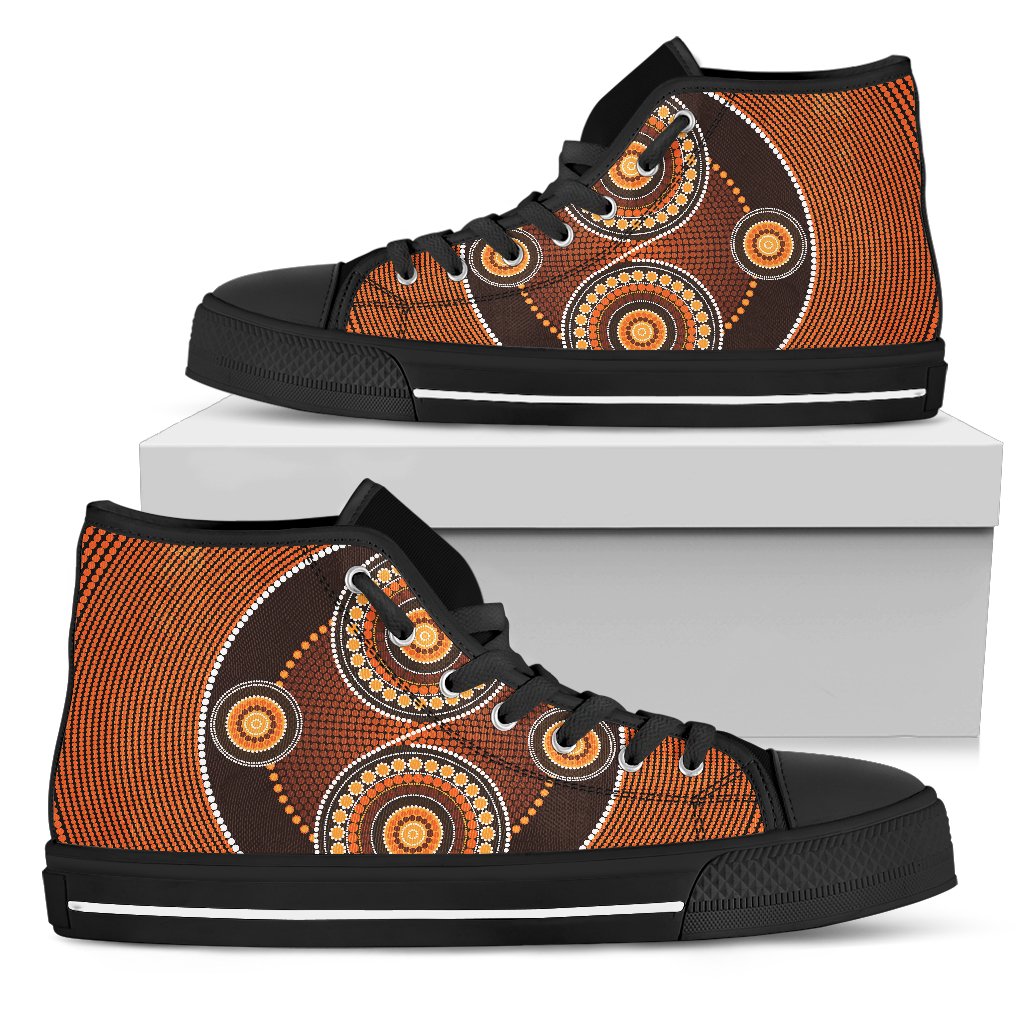 canvas-shoes-aboriginal-dot-painting-shoes-ver10-high-top