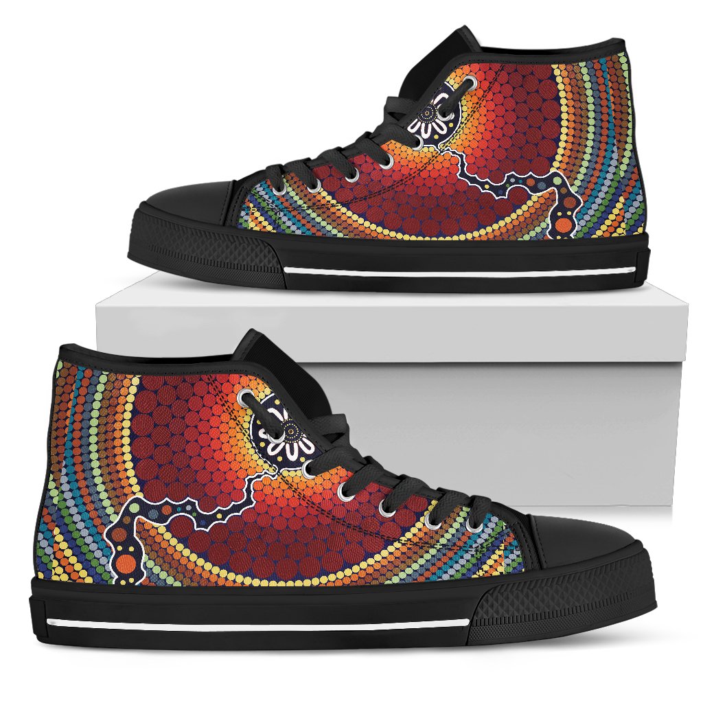 canvas-shoes-aboriginal-dot-painting-shoes-ver11-high-top