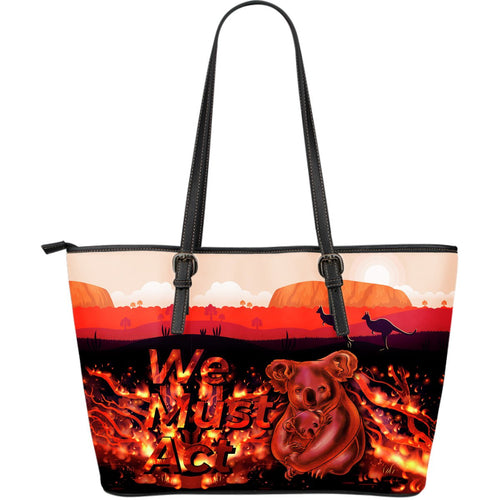 large-leather-tote-bag-koala-bushfire-bag-pray-for-australia