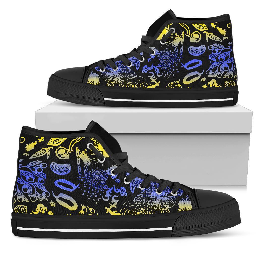 high-top-shoes-australian-aboriginal-golden-wattle-unisex
