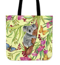 tote-bag-lone-pine-koala-bag-climbing-tree-painting-16-x-16-inches