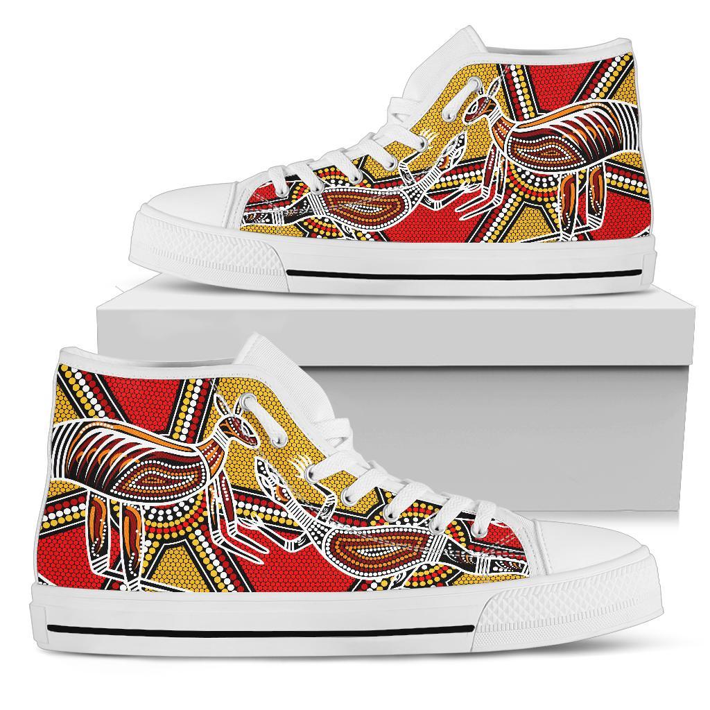 aboriginal-high-top-shoes-kangaroo-dot-painting-patterns
