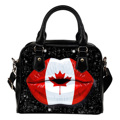 Canada Lips Flag Shoulder Handbag - Vibe Hoodie
